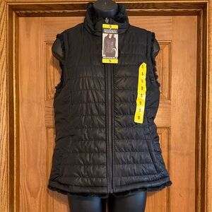 Nicole Miller Reversible Black Puffer Vest Women’s size S